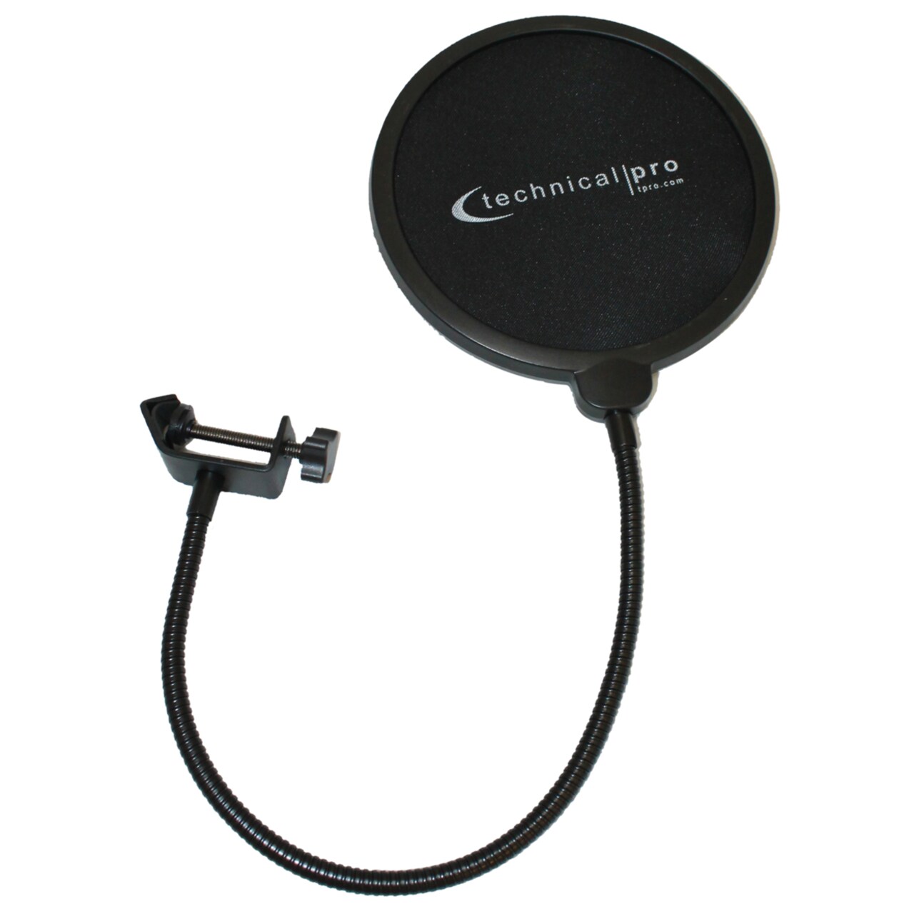 Technical Pro Microphone Pop Filter With Gooseneck Holder And Swivel Mount